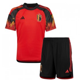 Baby Fußballbekleidung Belgien Heimtrikot WM 2022 Kurzarm (+ kurze hosen)
